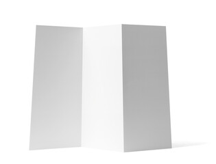 folded leaflet white blank paper template book