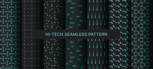 Hi-tech seamless pattern