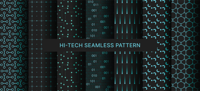 Hi-tech seamless pattern