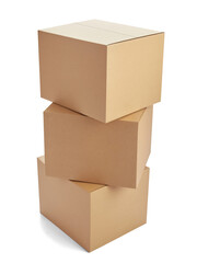 box package delivery cardboard carton packaging isolated shipping gift container brown send transport moving house relocation