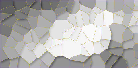 Abstract background of crystallized. gray papercut Geometric Modern creative background. Colorful Geometric Retro tiles pattern. Gray hexagon ceramic. triangular 3d Wall background with tile.
