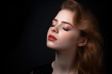 Fototapeta premium studio shot of an attractive young woman with one eye closed