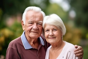 portrait of a senior couple standing together