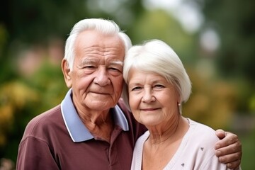 Fototapeta premium portrait of a senior couple standing together