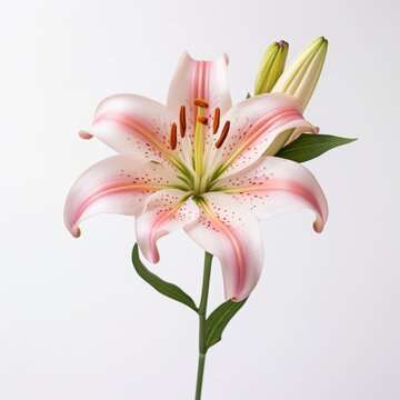 Photo of Lily Flower isolated on a white background