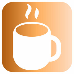 Tea mug icon for decoration and design.