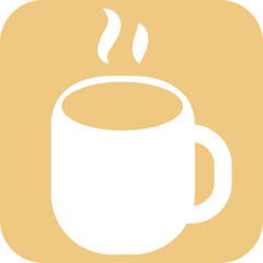 Tea mug icon for decoration and design.