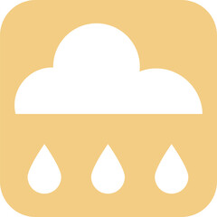Cloud and rain icon for decoration and design.