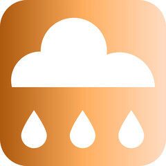 Cloud and rain icon for decoration and design.