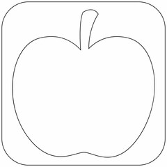 Apple icon for decoration and design.