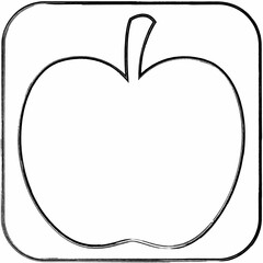 Apple icon for decoration and design.