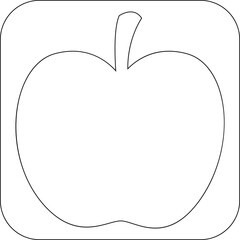 Apple icon for decoration and design.