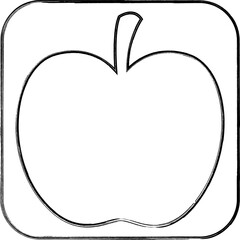 Apple icon for decoration and design.