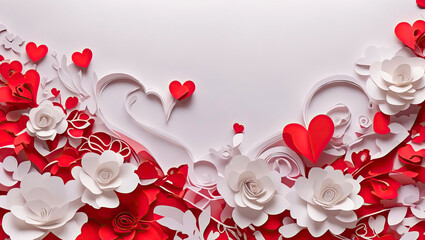 Layered paper cut valentines