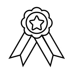 Winner success icon symbol vector image . Illustration of reward champion win championship bedge design image 