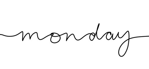 Monday One Line lettering