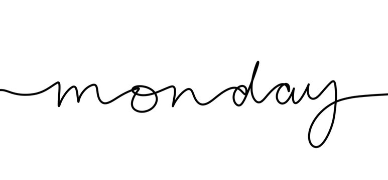Monday One Line lettering