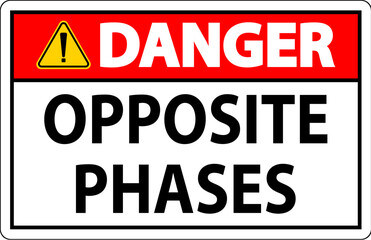 Fototapeta premium Danger Sign, Opposite Phases