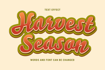 harvest season text effect editable eps cc