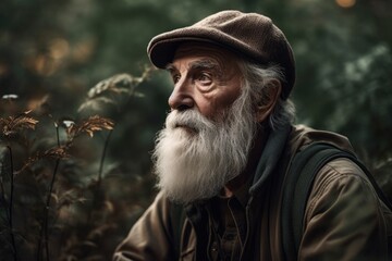 shot of a senior man in the wilderness