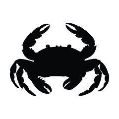 Crab Silhouette on a White