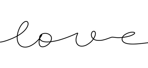 Love One Line Lettering