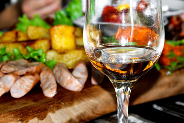 A glass of brandy