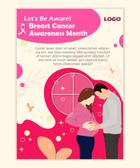 Poster template mother health aware breast cancer month