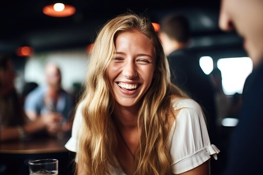 shot of an attractive young woman having fun at a speed dating event