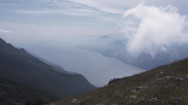 Lake Garda in cloudy weather