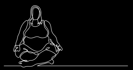 continuous line drawing vector illustration with FULLY EDITABLE STROKE of body positivity concept background