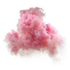 Fototapeta premium Romantic pink pastel clouds sundown atmosphere on transparent backgrounds 3d rendering png
