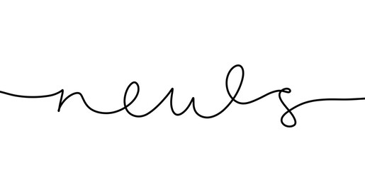 News One Line Lettering