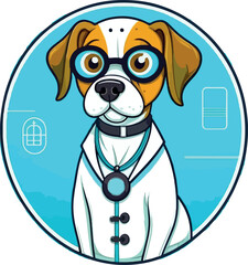 Cute doctor Dog