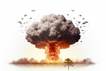 A nuclear explosion - obrazy, fototapety, plakaty