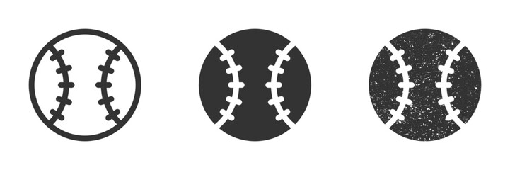 Baseball ball icon. Vector illustration.