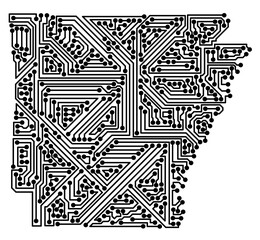 IT-Umriss des US-Bundesstaates Arkansas