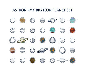 Astronomy Icons Set - 644165728