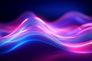 Fototapeta premium Generative ai collage image picture fast stream ultraviolet bright neon rays flowing