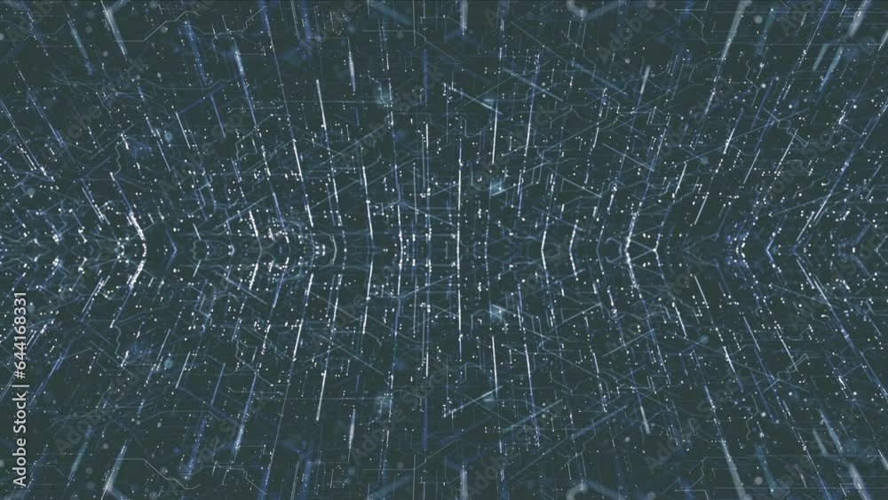 Poster abstract digital data hitech background/ 4k animation of an abstract high technology wallpaper backg