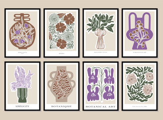 Bohemian collection of botanical illustrations for wall art gallery