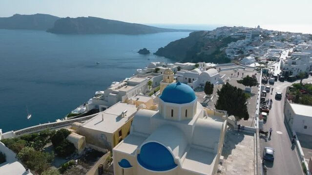 Greece's island gem, bathed in warm sunlight.