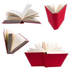 collection of various books isolated on white background. each one is shot separately.