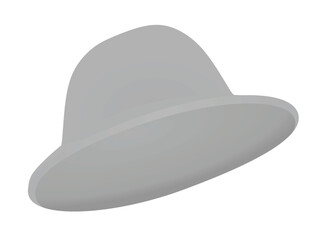 Grey  safari hat. vector illustration