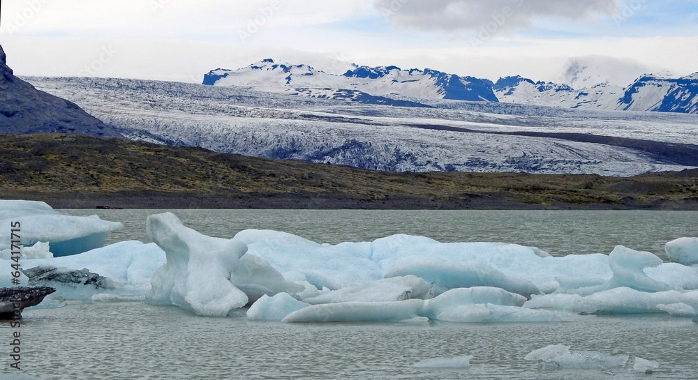 Sticker fjalls rl n glacial lake, vatnaj kull national park, iceland