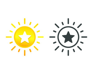 Sun star icon. Illustration vector