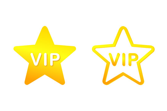 Star vip icon. Illustration vector