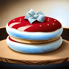 heart shaped gift box with ribbon Created using generative AI tolls