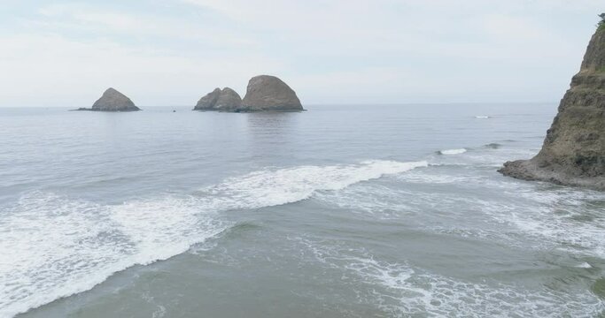 Coastal enigma, Oregon's fog-wrapped beauty.