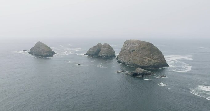 Eerie beauty of Oregon's fog-wrapped shores.